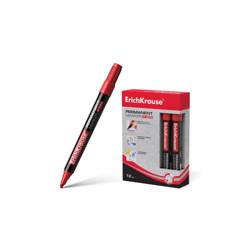 9796-MARCADOR PERMANENTE P-200 ROJO ERICH KRAUSE 4779 9796-MARCADOR PERMANENTE P-200 ROJO ERICH KRAUSE 4779
