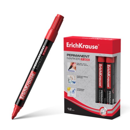 9796-MARCADOR PERMANENTE P-200 ROJO ERICH KRAUSE 4779