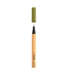 9837-ROTULADOR PUNTA FINA POINT 88 0.4MM VERDE BARRO STABILO 88/37