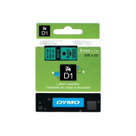 984-CINTA ROTULADORA D1 9MMX7M NEGRO/VERDE DYMO S0720740