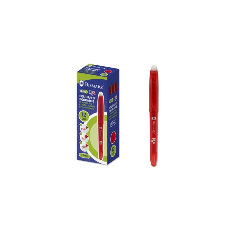 9849-BOLIGRAFO BORRABLE C/CAPUCHON ROJO.0.7MM BISMARK 327530 9849-BOLIGRAFO BORRABLE C/CAPUCHON ROJO.0.7MM BISMARK 327530
