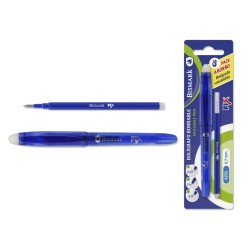 9850-BOLIGRAFO BORRABLE C/CAPUCHON+1 RECAMBIO AZUL BISMARK 329570