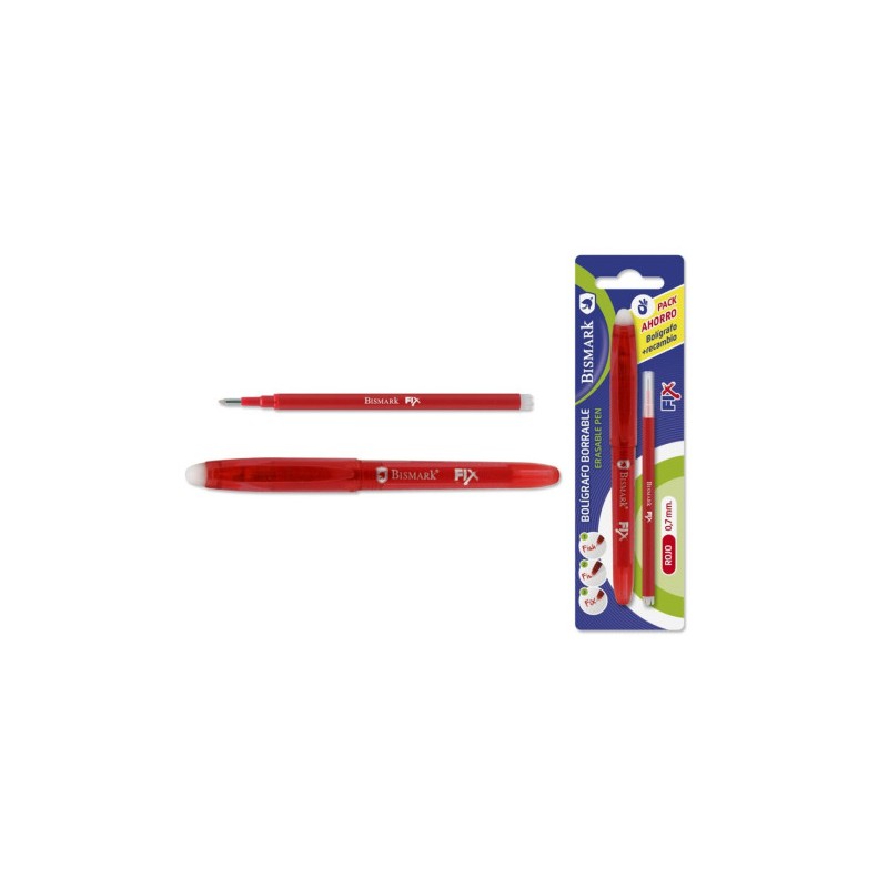 9851-BOLIGRAFO BORRABLE C/CAPUCHON+1 RECAMBIO ROJO BISMARK 329571 9851-BOLIGRAFO BORRABLE C/CAPUCHON+1 RECAMBIO ROJO BISMARK 329571