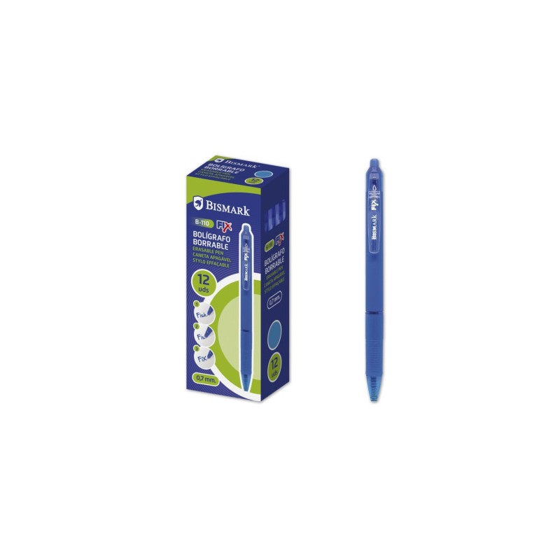 9856-BOLIGRAFO BORRABLE C/CLIP AZUL BISMARK 330215