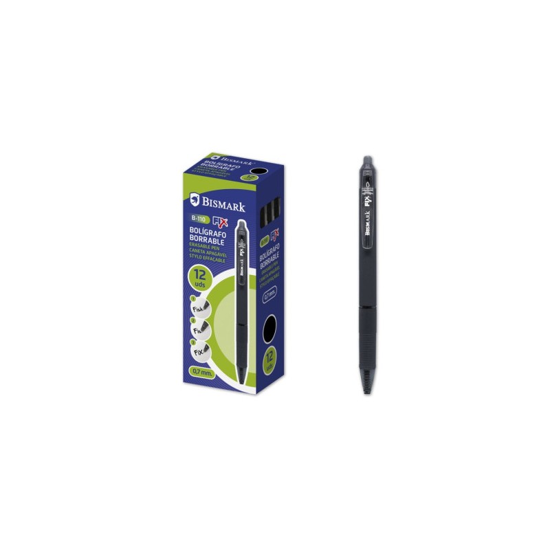 9857-BOLIGRAFO BORRABLE C/CLIP NEGRO BISMARK 330216 9857-BOLIGRAFO BORRABLE C/CLIP NEGRO BISMARK 330216