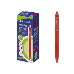 9858-BOLIGRAFO BORRABLE C/CLIP ROJO BISMARK 330217
