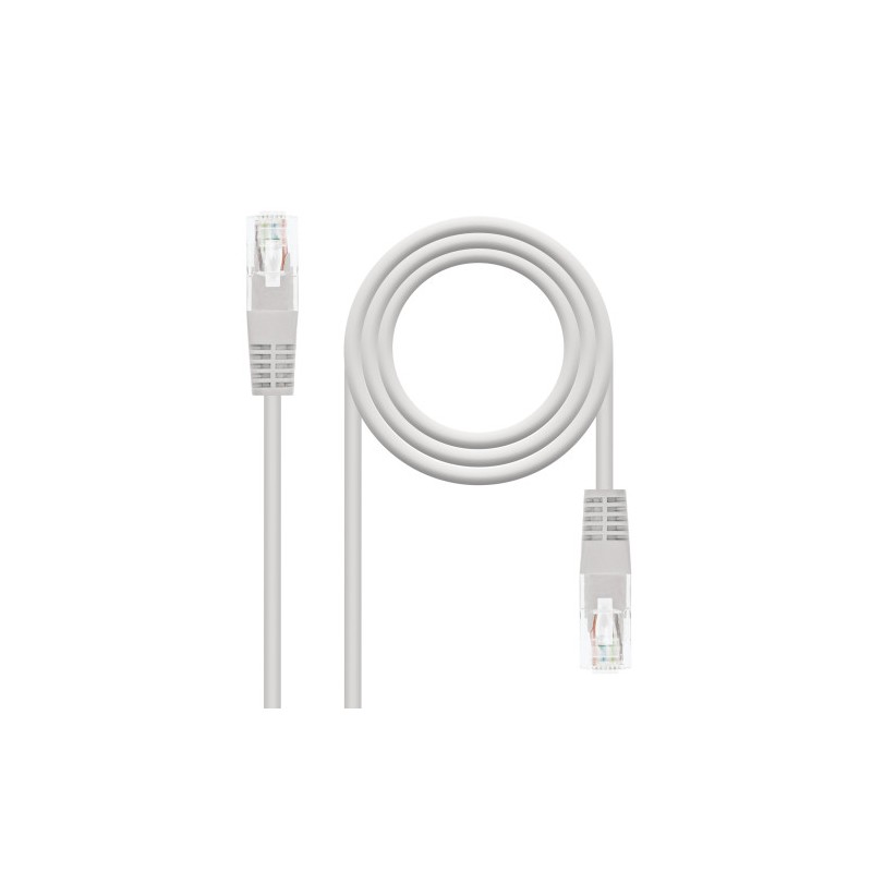 9866-Nanocable Cable de red latiguillo RJ45 Cat.6 UTP AWG24, Gris, 1.5m