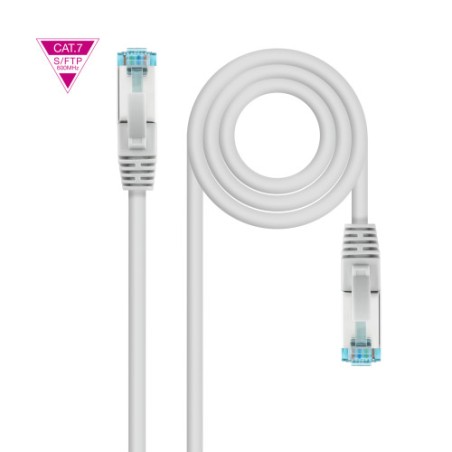9870-Nanocable Cable de Red Cat.7 600MHZ LSZH SFTP PIMF AWG26, Gris, 5 m