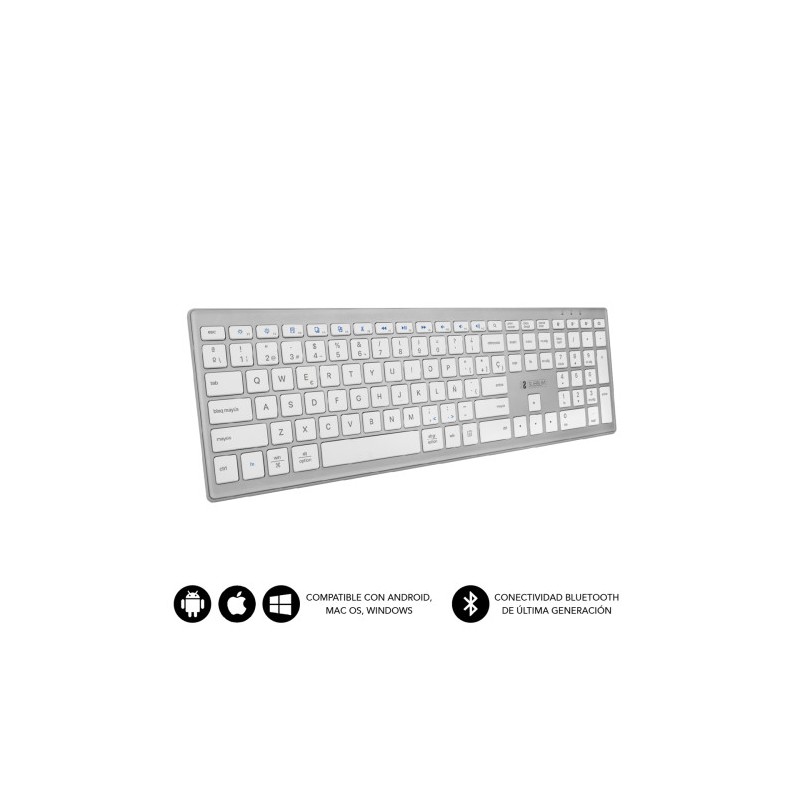 9891-SUBBLIM Teclado Completo delgado inalambrico Bluetooth Pure Extended Silver 9891-SUBBLIM Teclado Completo delgado inalambrico Bluetooth Pure Extended Silver