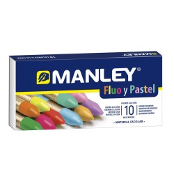 9942-ESTUCHE 10 CERAS MANLEY (COLORES FLUOR+PASTEL) ALPINO MNC00044