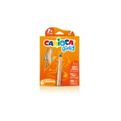 9950-CAJA 6 LAPICES 3 EN 1 + SACAPUNTAS CARIOCA BABY 42817