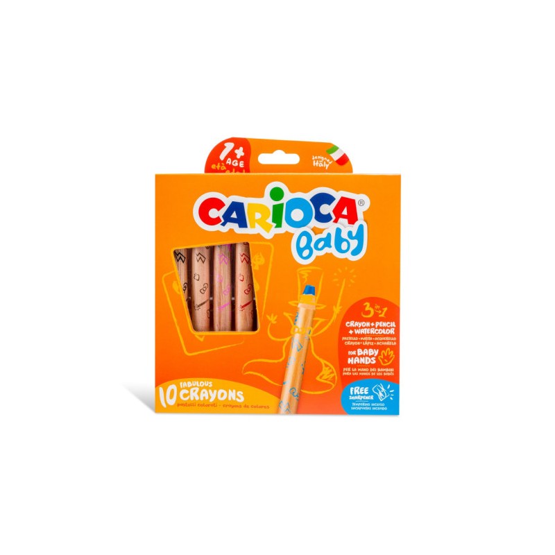 9952-CAJA 10 LAPICES 3 EN 1 + SACAPUNTAS CARIOCA BABY 42818 9952-CAJA 10 LAPICES 3 EN 1 + SACAPUNTAS CARIOCA BABY 42818