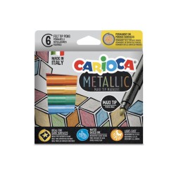 9955-CAJA 6 ROTULADORES METALLIC PUNTA MAXI CARIOCA 43161