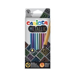 9958-CAJA 12 LAPICES DE COLOR METALICO CARIOCA  43164