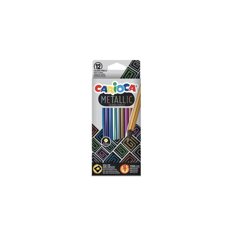 9958-CAJA 12 LAPICES DE COLOR METALICO CARIOCA 43164 9958-CAJA 12 LAPICES DE COLOR METALICO CARIOCA 43164