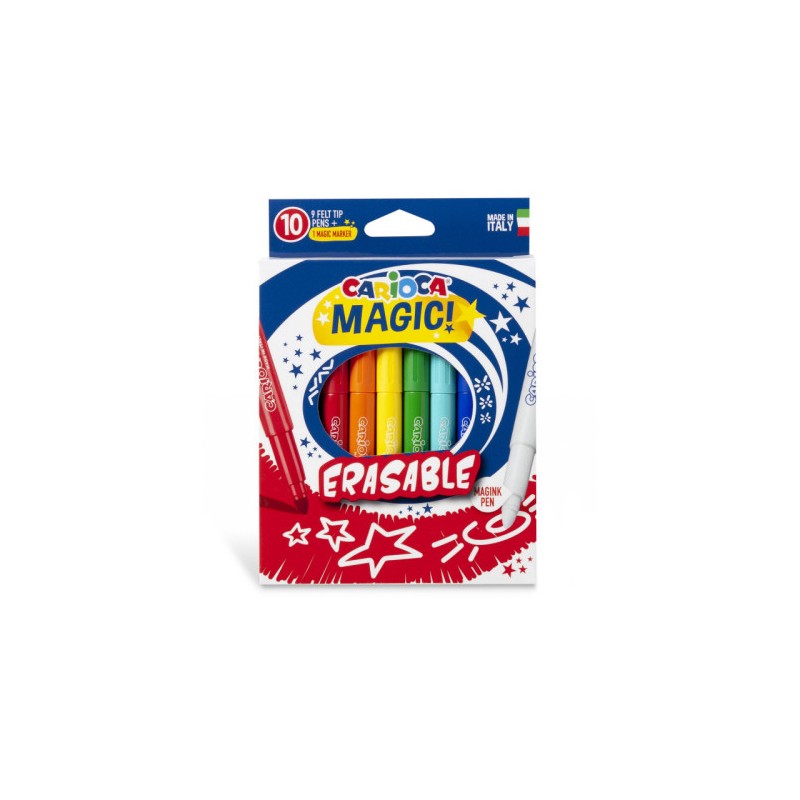 9961-CAJA 10 ROTULADORES MAGICOS BORRABLES CARIOCA 43182 9961-CAJA 10 ROTULADORES MAGICOS BORRABLES CARIOCA 43182
