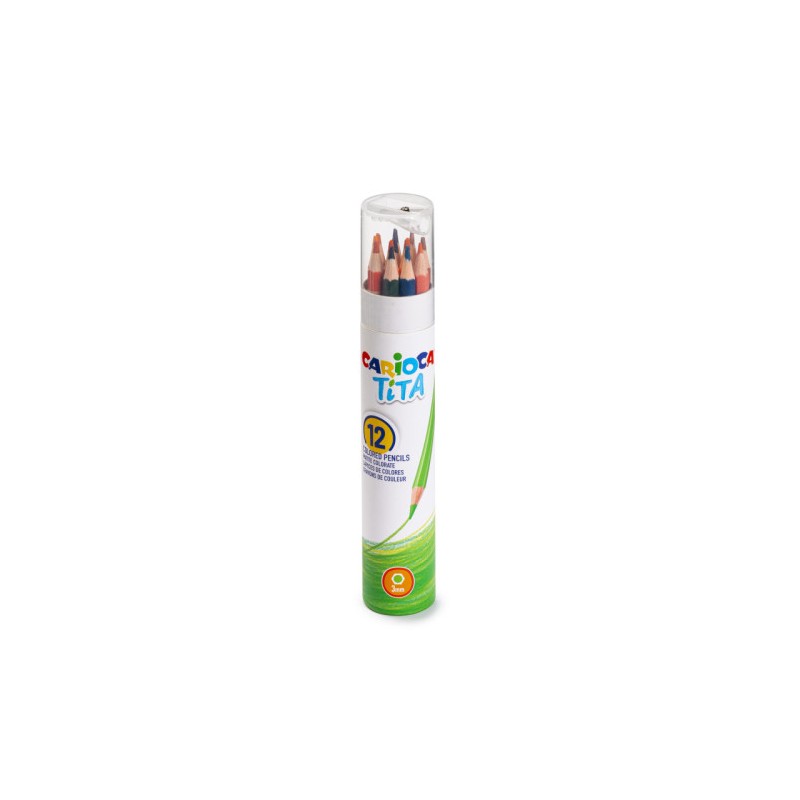 9965-TUBO 12 UNIDADES LAPICES DE COLORES HEXAGONALES + SACAPUNTAS CARIOCA 43340 9965-TUBO 12 UNIDADES LAPICES DE COLORES HEXAGONALES + SACAPUNTAS CARIOCA 43340