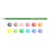 9966-TUBO 12 UNIDADES LAPICES DE COLORES HEXAGONALES + SACAPUNTAS CARIOCA 43340