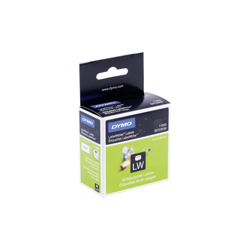999-ROLLO ETIQUETAS LABELWRITER 13X25MM BLANCO DYMO S0722530