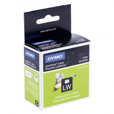 999-ROLLO ETIQUETAS LABELWRITER 13X25MM BLANCO DYMO S0722530
